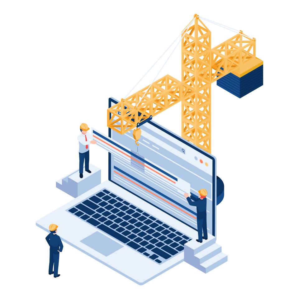 Desenvolvimento de site com profissionais da construção