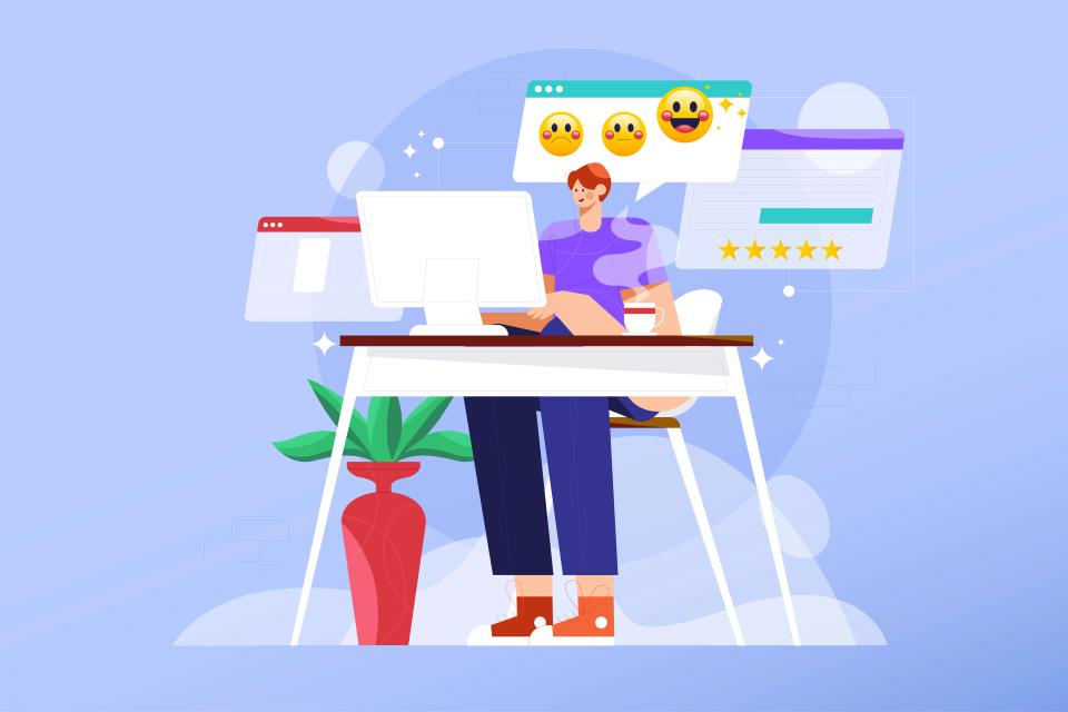 Analisando o feedback dos usuários na mesa