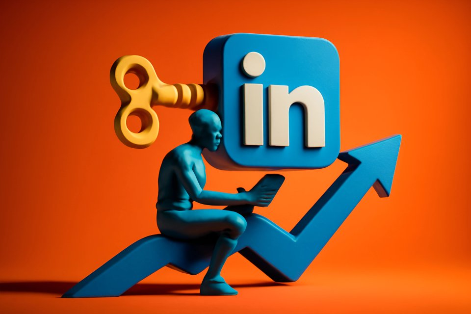 LinkedIn-Logo mit Wachstumssymbol