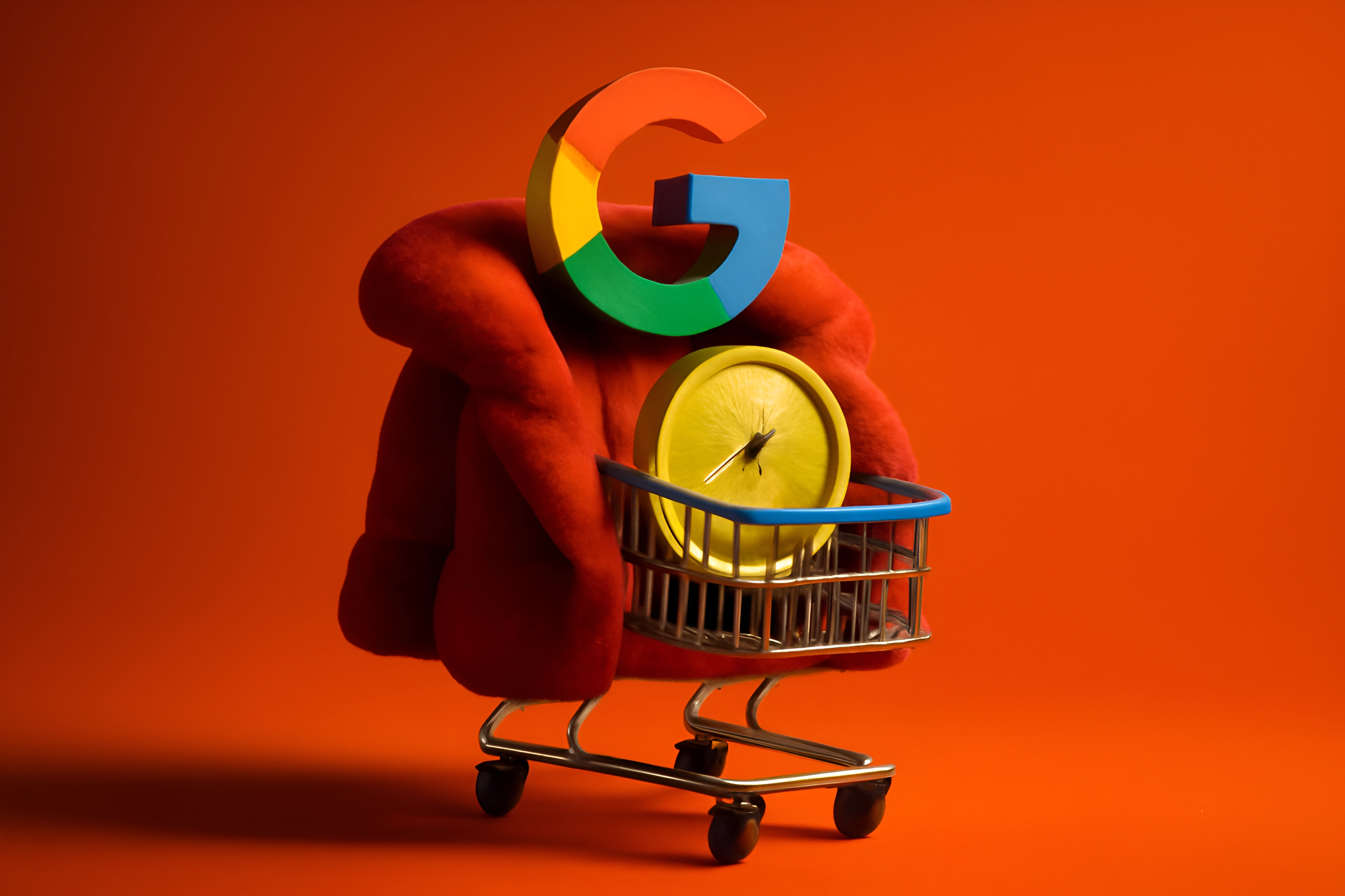 Google-Logo im Einkaufswagen