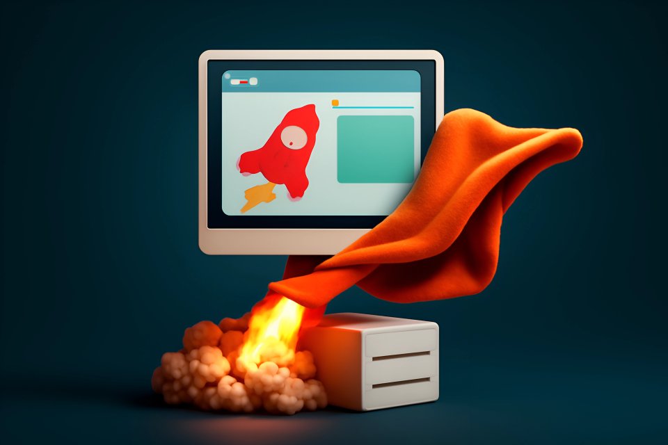 Bunter Computer mit dynamischem Blanket-Effekt