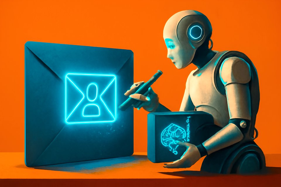 Robot diseñando el perfil digital de un usuario