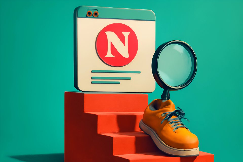 Ilustración de un zapato con una lupa