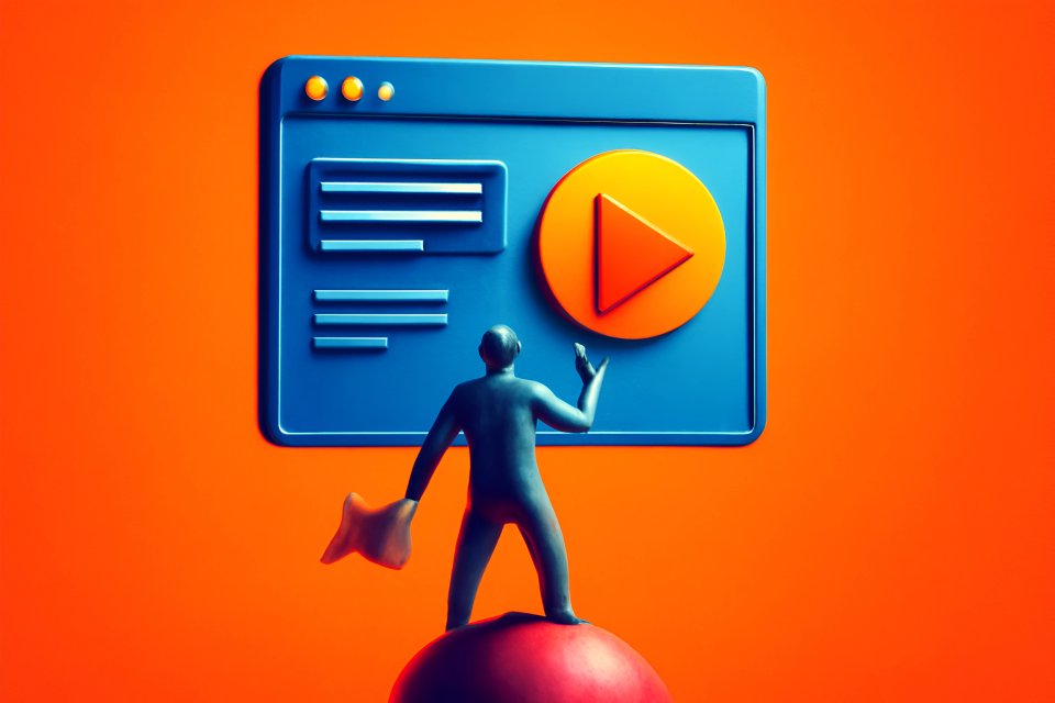 Figure with digital screen interaction