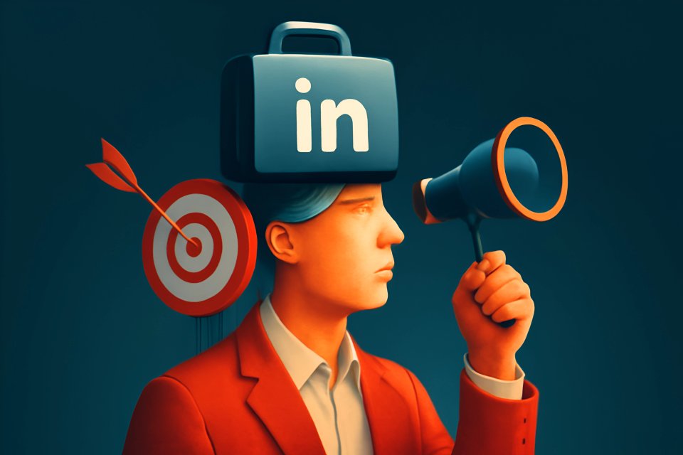 Illustration av en LinkedIn-marknadsföringsstrategi