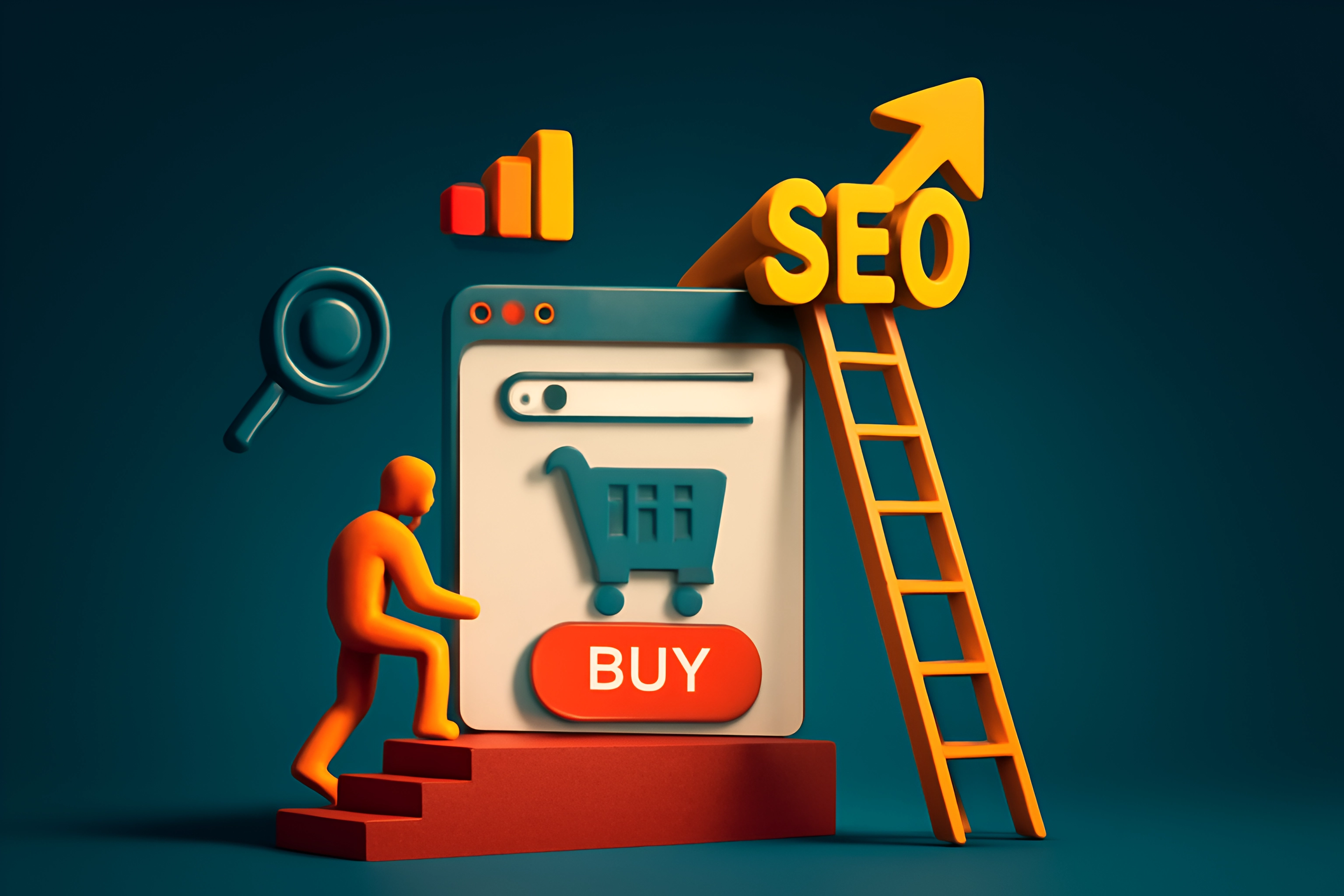 Person using SEO for online shopping
