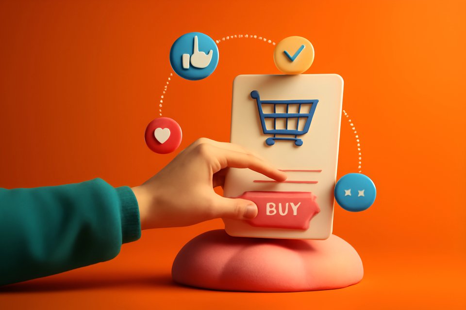 Buy button with shopping cart icons