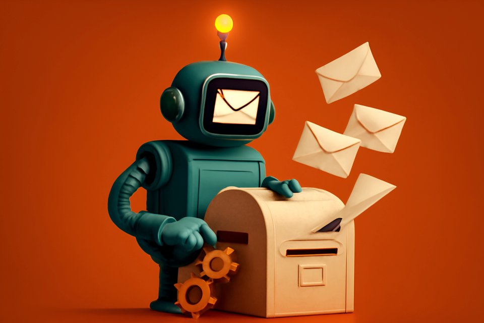 Robot sending letters in mailbox