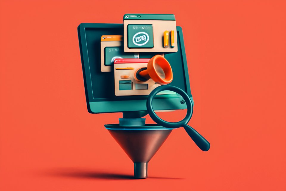 Маркетинговые инструменты на экране компьютера