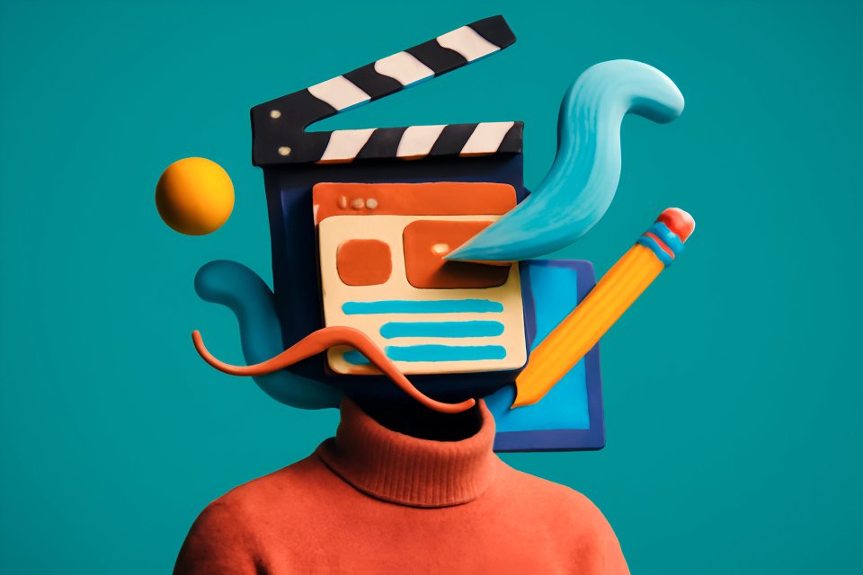 Surrealistisk, medieinspirert abstrakt kunst