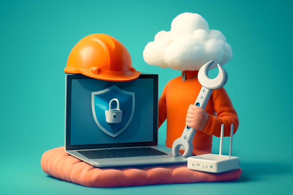 Concetto di tecnologia sicura e realizzazione strutturale